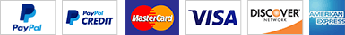 ادفع عن طريق PayPal أو PayPal Credit أو أي بطاقة ائتمانية رئيسية